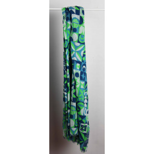 Foulard Coton Bio Bergen Bleu Vert Green