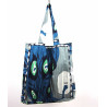 Sac Musette en soie Paon Gris