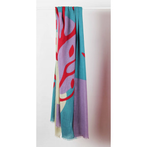 Foulard Coton Bio Sycomore Gris Grey
