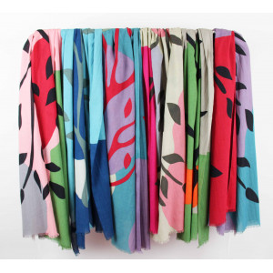 Foulard Coton Bio Sycomore Gris Grey