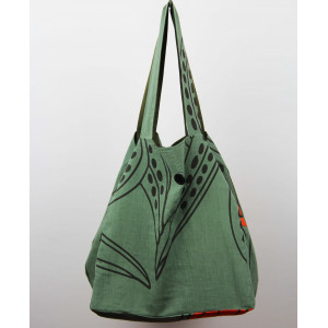 Cabas en coton upcycling Mekong Kaki