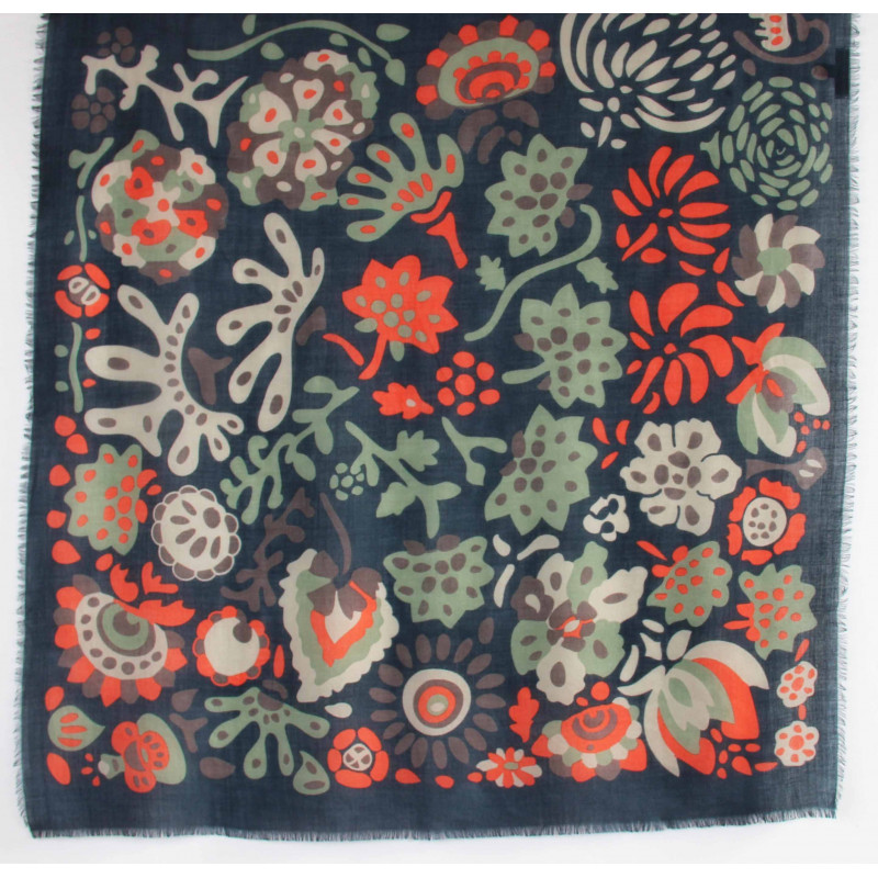 Carré Laine Girandole Bleu Blue