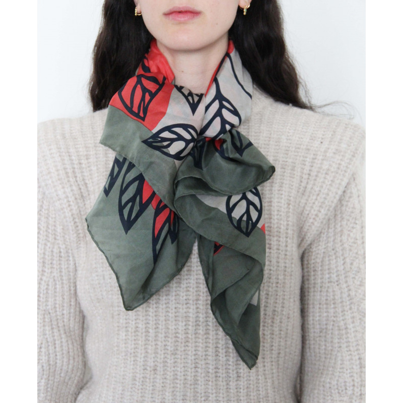 Carré Soie Selva Corail