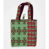 Cabas en coton upcycling Baroque Vert Green