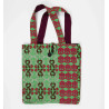 Cabas en coton upcycling Baroque Vert Green