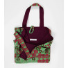 Cabas en coton upcycling Baroque Vert Green