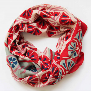 Carre Coton Bio Diego Rouge