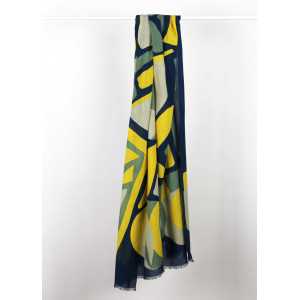 Foulard Coton Bio Cosmopolis Marine