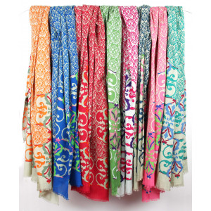 Foulard Coton Bio Medicis Rouge Red