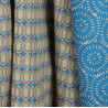 Foulard Coton Bio Pivoine Bleu
