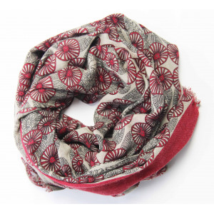 Echarpe Laine Ombrelle Rouge Red