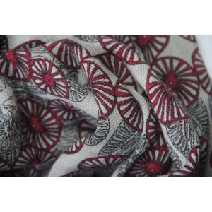 Echarpe Laine Ombrelle Rouge Red