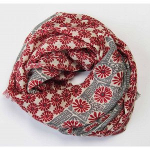 Echarpe Laine Chiapas Rouge