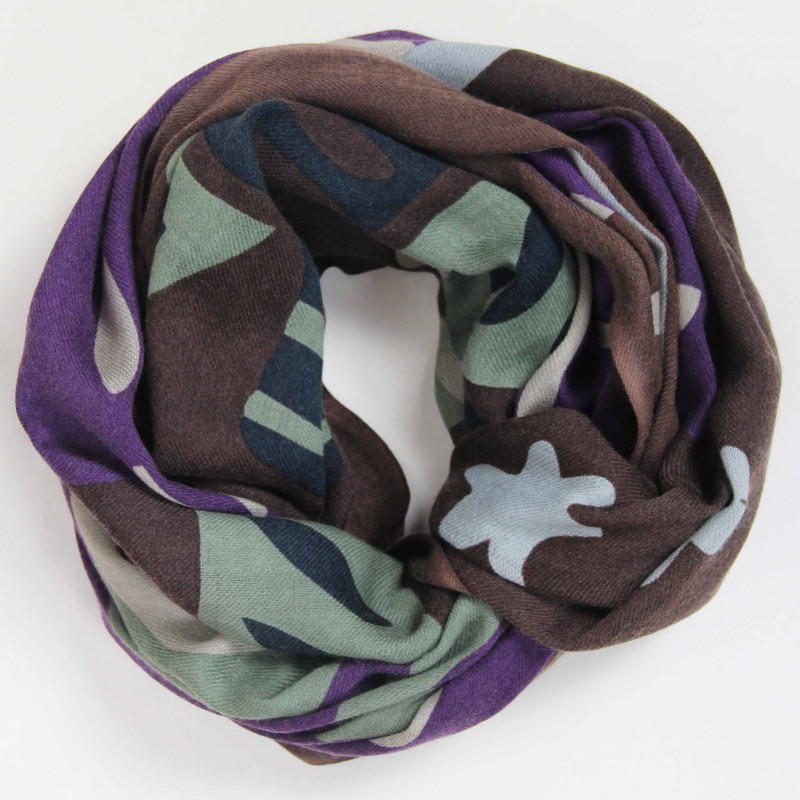 Echarpe Laine Eden Marron Brown