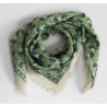 Carré Laine Poème Vert Green