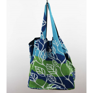 Cabas en coton upcycling Palenque Vert Green