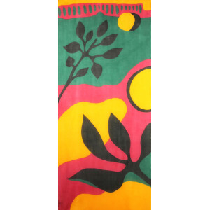 Echarpe Laine Palme Jaune