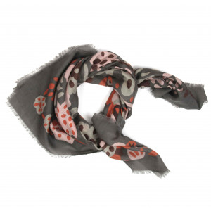 Carré Laine Girandole Gris Grey
