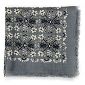 Carré Laine Agata Gris