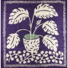 Carré Laine Monstera Prune