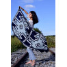Echarpe XL Ndebele Bleu