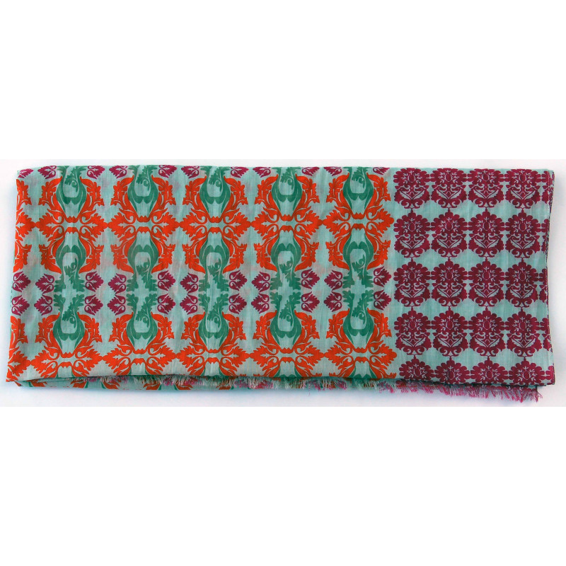Foulard Coton Bio Baroque Fuchsia