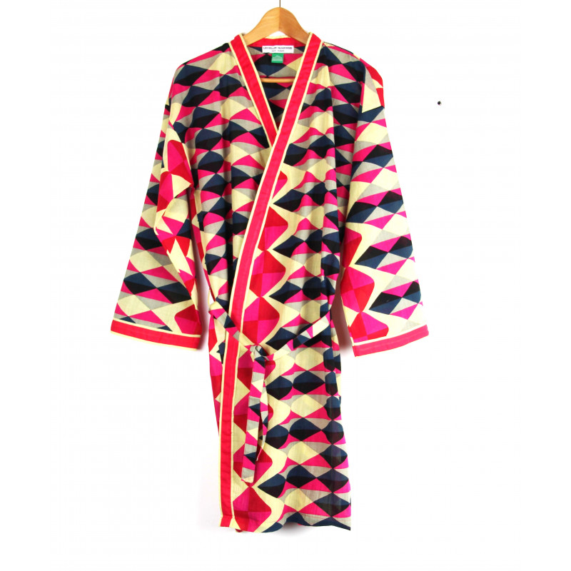 Long Kimono Trapeze Fuchsia
