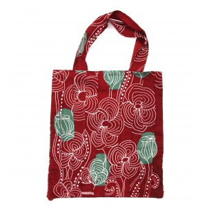 Upcycling Silk Bag Musette Mandalay Rouge