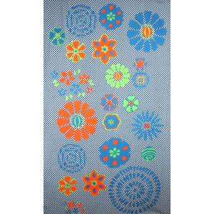 Foulard Coton Bio Ichimatsu Orange