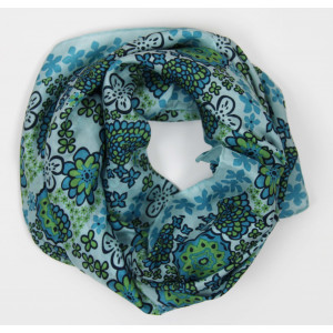 Carré Soie Honolulu vert