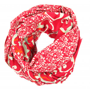 Foulard Coton Bio Medicis Rouge Red