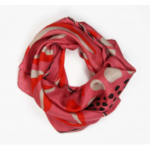 Carré Soie Myosotis Orange