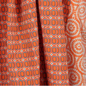 Foulard Coton Bio Pivoine Orange