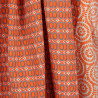 Foulard Coton Bio Pivoine Orange