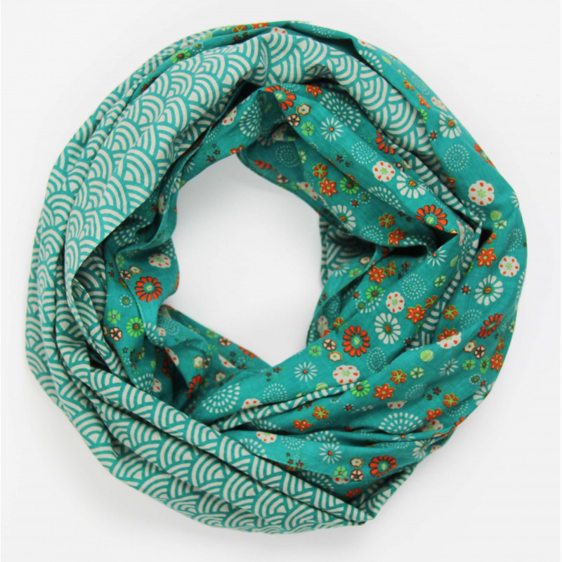 Foulard Coton Bio Kohana Turquoise