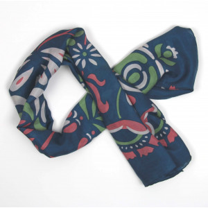 Carré Soie Helena Marine