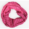 Foulard Coton Bio Pivoine Fuchsia