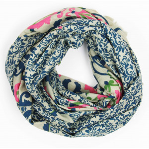Foulard Coton Bio Medicis Bleu