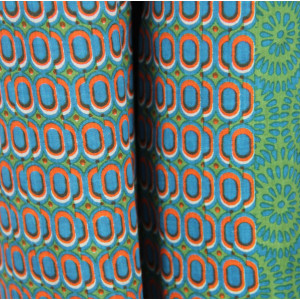 Foulard Coton Bio Pivoine Kaki