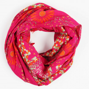 Foulard Coton Bio Ryoko Fuchsia