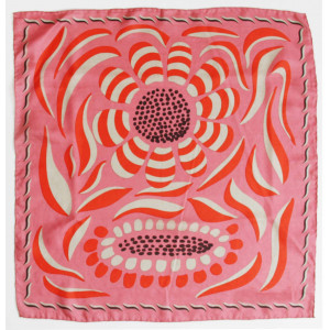 Carré Soie Myosotis Orange