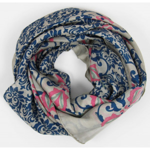 Carré Soie Sonata Bleu