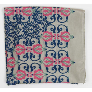 Carré Soie Sonata Bleu