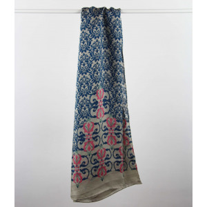 Carré Soie Sonata Bleu