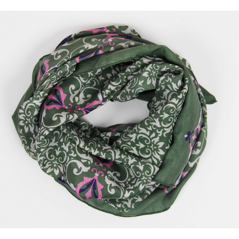 Carré Soie Sonata Kaki