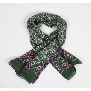 Carré Soie Sonata Kaki