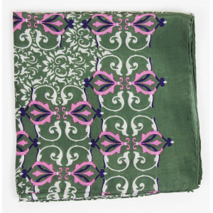 Carré Soie Sonata Kaki