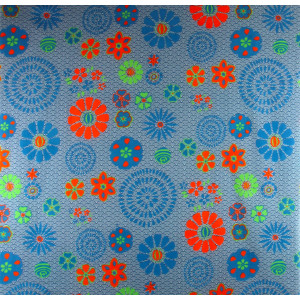 Carré Coton Seigaiha Orange