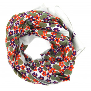 Carré Coton Ondine Prune Plum