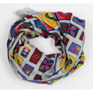 Carré Coton Holidays Prune Plum